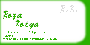 roza kolya business card