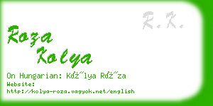 roza kolya business card